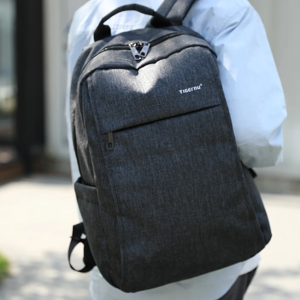 حقيبة ظهر مقاومة للماء للرجال من Tigernu مضادة للسرقة مقاس 15.6 بوصة حقيبة ظهر للكمبيوتر المحمول حقائب يومية غير رسمية للرجال حقيبة ظهر مدرسية للسفر بمنفذ USB