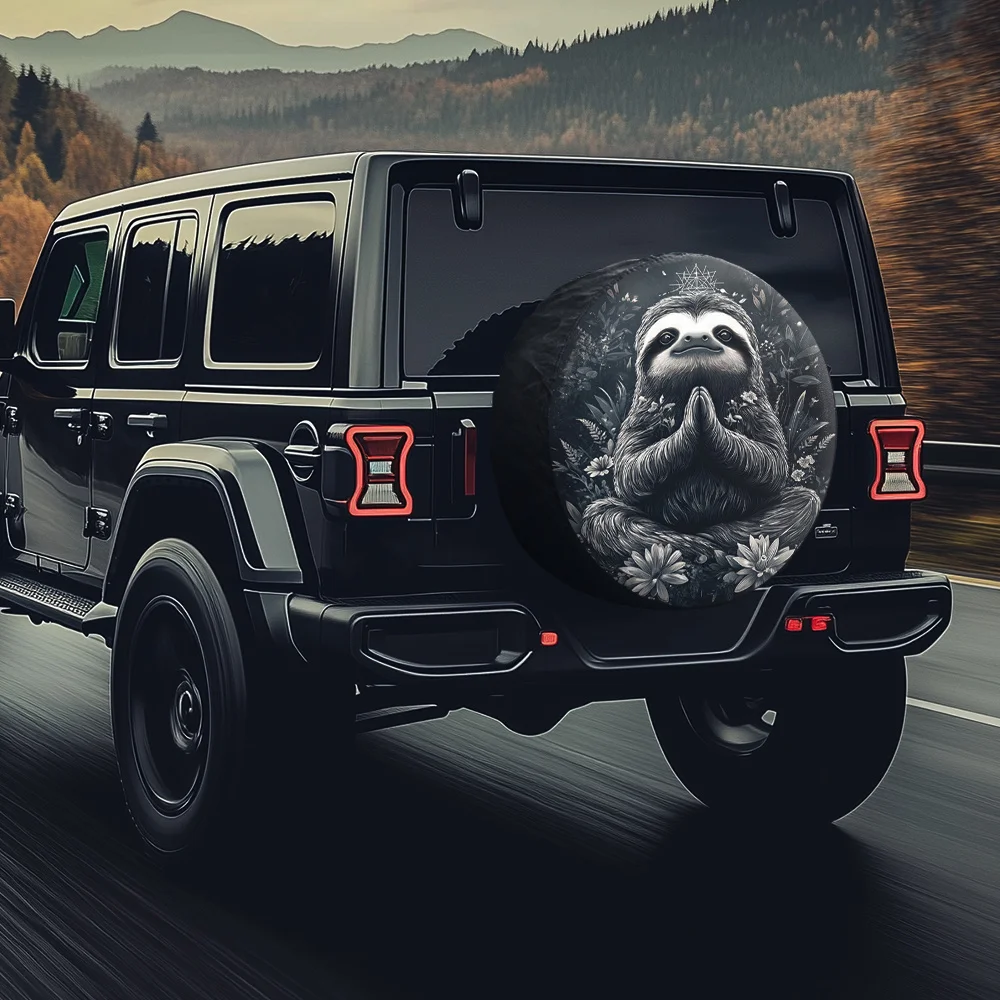 Защитный чехол для шин Zen Sloth — Relax Fit для внедорожников, грузовиков и транспортных средств новой энергии — Прочная защита для шин с миротным дизайном, Eas