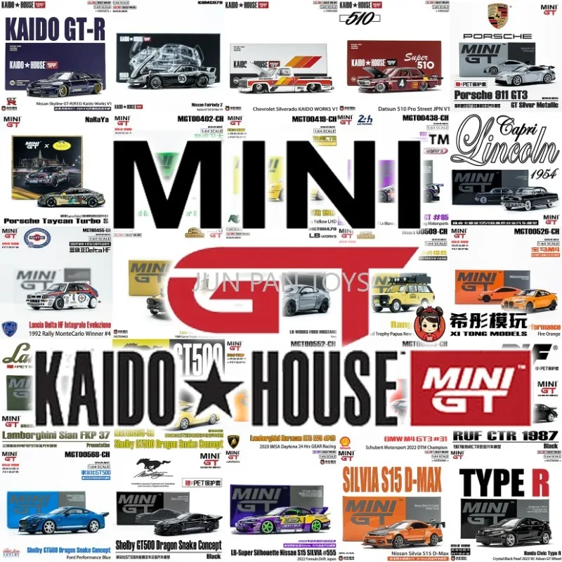 KAIDO HOUSE X MINIGT 1/64 BMW Mercedes Benz Lamborghini GTR Ferrari Porsche Alloy Toy Motor Diecast Metal Model Gifts