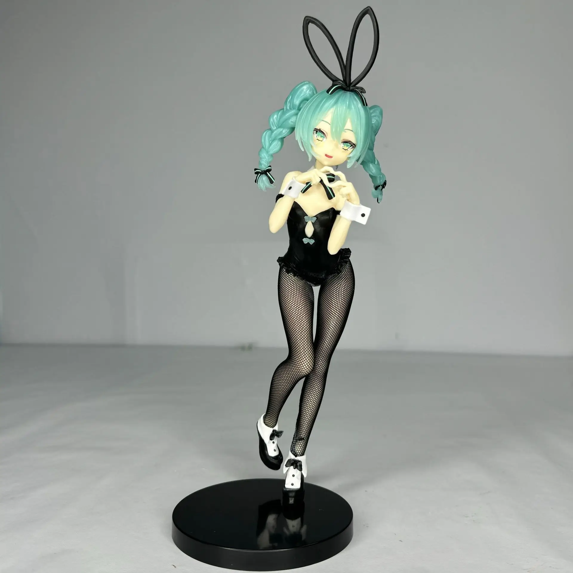 Anime Hatsune Miku Kawaii Biexin Bunny Black Silk Figure Cartoon Statue Pvc Action Figurine Car Desktop Ornament Model Toys Gift