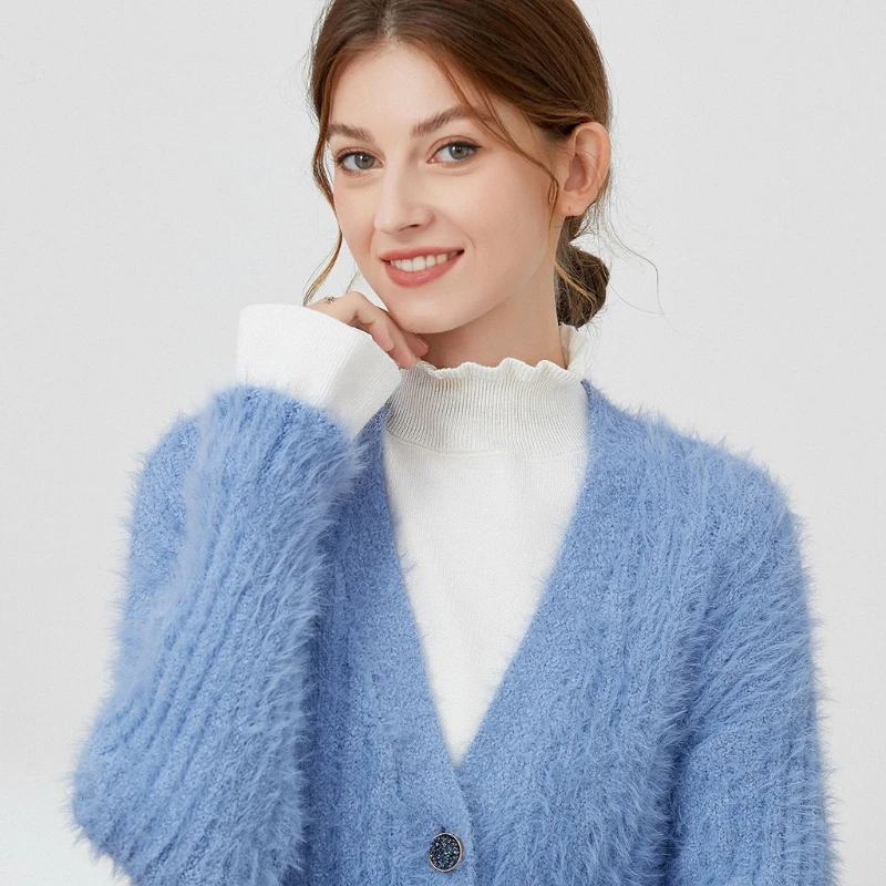 

Women Winter Knit Detachable Dickey Ruffled Half Top False Collar Neck Warmer Drop Shipping