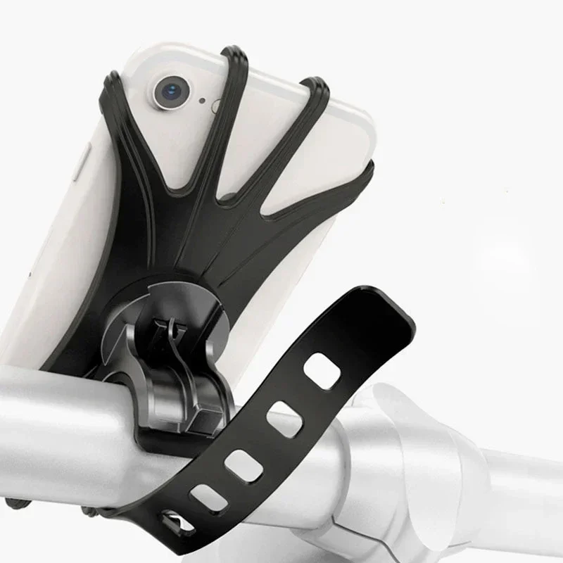 360 Rotatable Bicycle Phone Holder Silicone Motorcycle Stand Bracket GPS Support For Iphone 11 Xiaomi 10 Huawei P40 image 5