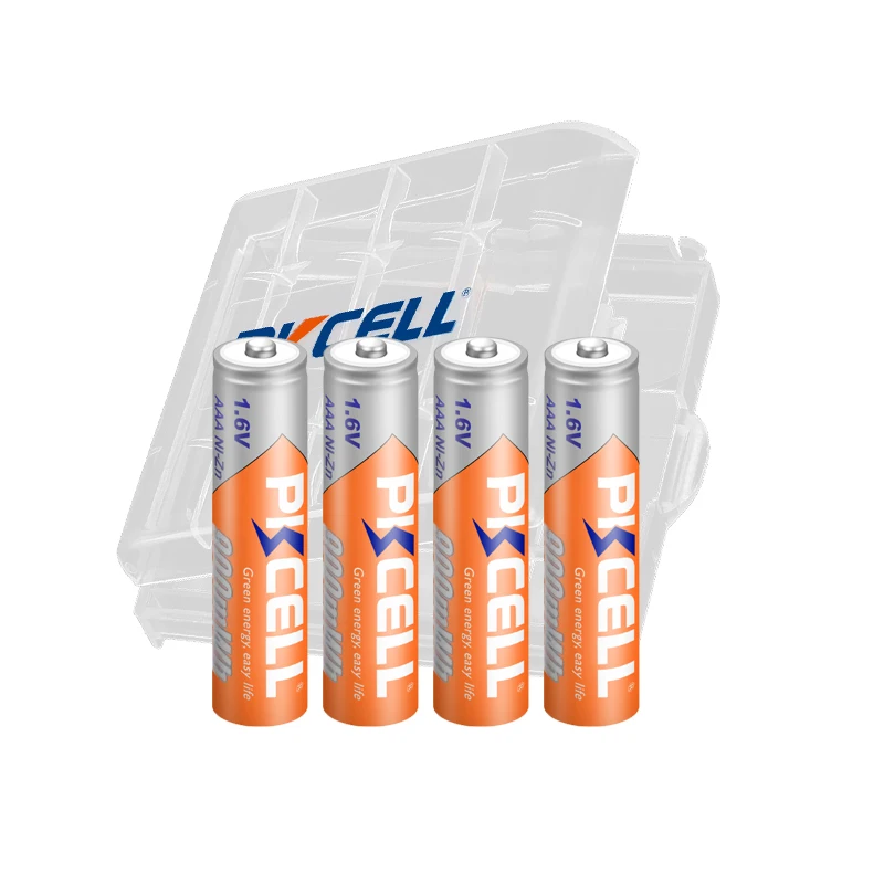 PKCELL 4PC AA 2500MWH Batteries +4PC NI-ZN AAA 900MWH Battery 1.6V NIZN AAA/AA Rechargeable Batteries with nizn battery charger