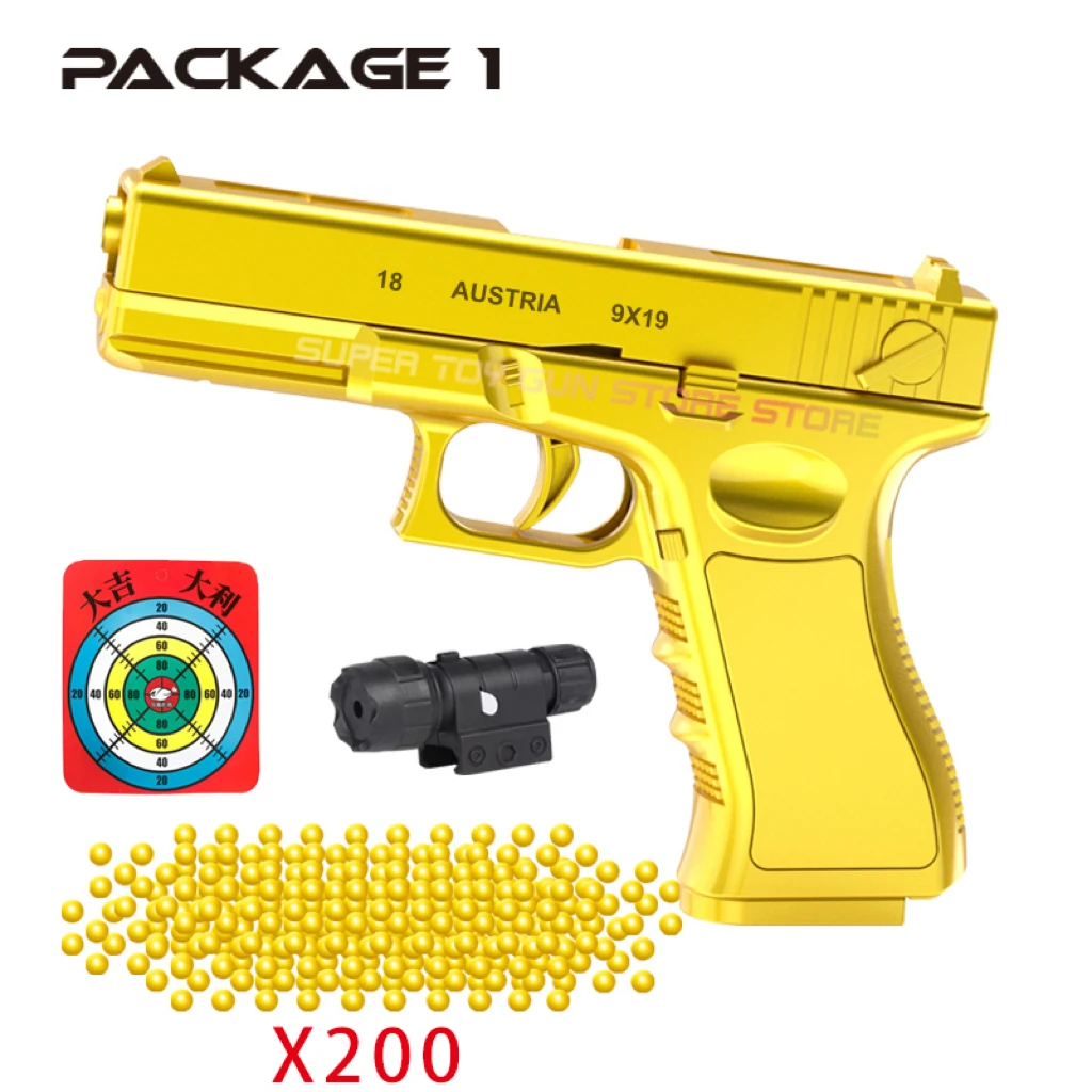 2025です。大人のための茶色のおもちゃの銃,手動フォームソフト銃,屋外射撃ゲーム,空気銃,g18