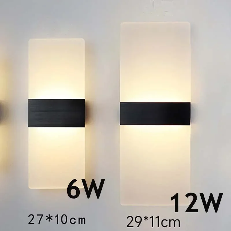 LED interno Wall Sconce Luzes, abajur abajur, luzes do quarto, sala de estar, decoração Home Modern, AC85-265V