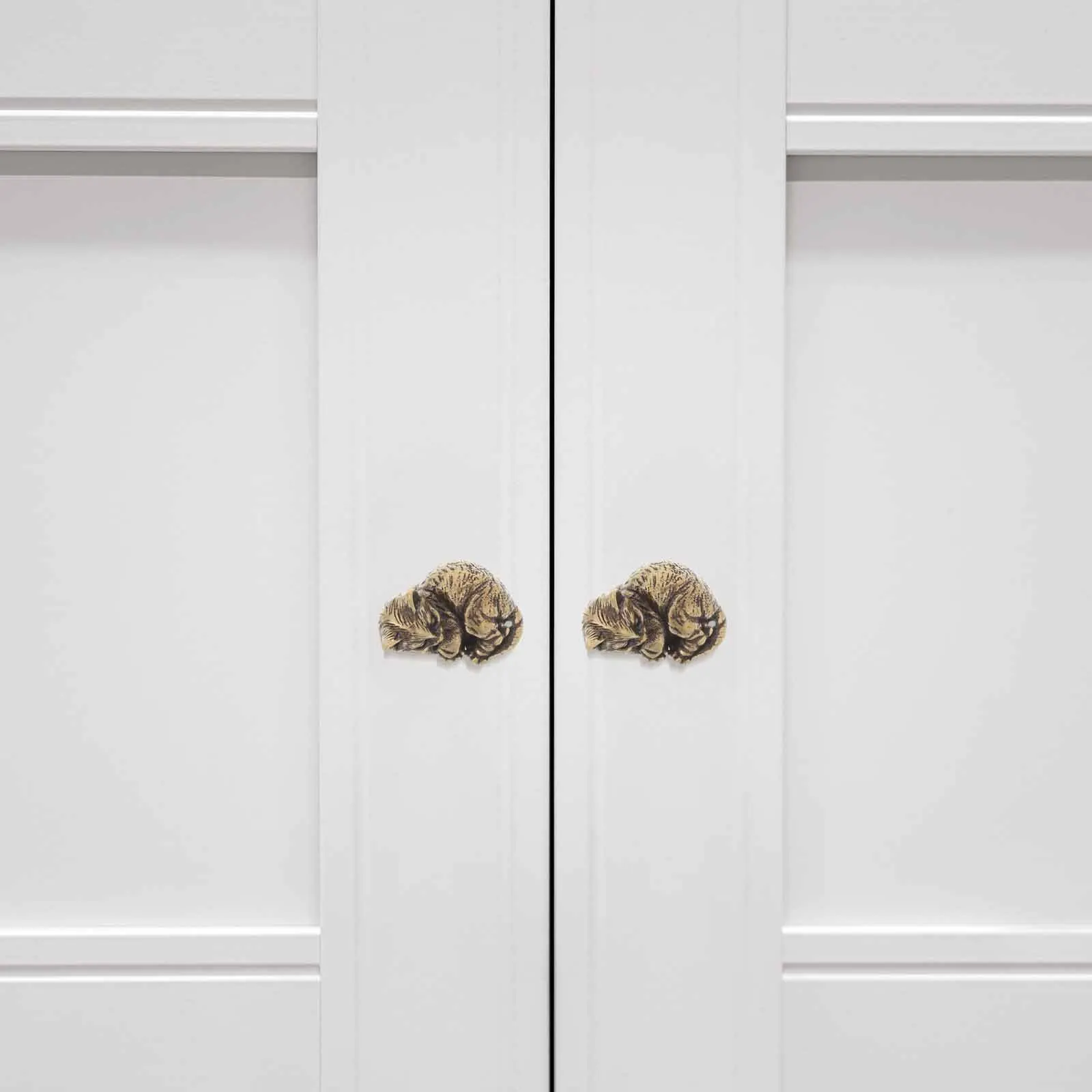

1pcs Brass Door Handle Cat Shape Vintage Gold Cabinet Knob For Drawer Furniture Decorative Hardware Pull Kitchen Bathroom