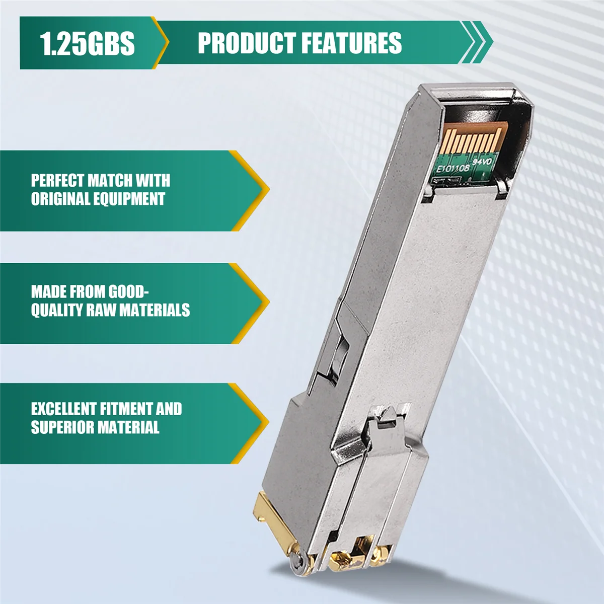 وحدة جيجابت RJ45 SFP فعالة 10/100/1000 ميجابت في الثانية SFP جهاز إرسال واستقبال RJ45 نحاسي