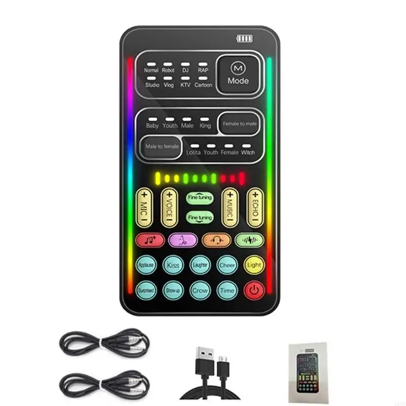 

15YE Voice Changer Ручной микрофон Voice Changer Звуковые эффекты Живые звуковые карты