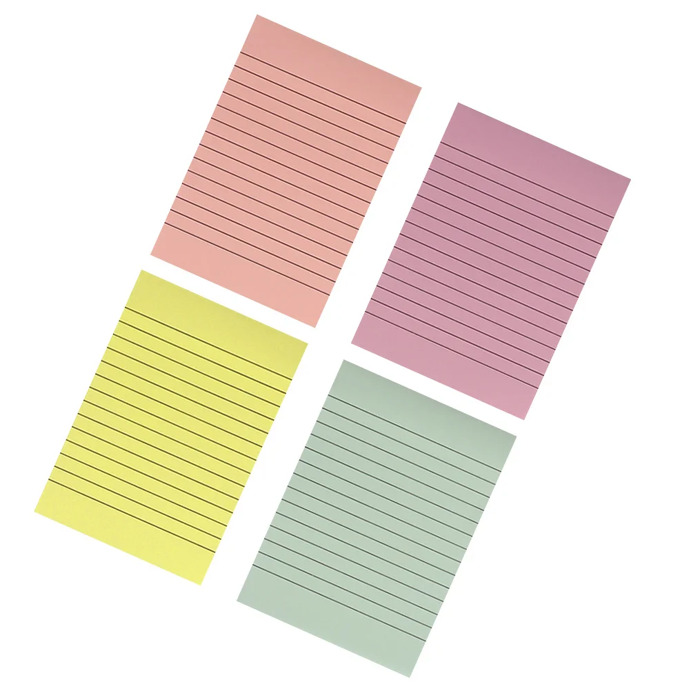 Blocco note memo fluorescente A6 da 4 pezzi Pratico quaderno da studio per la pianificazione domestica dell'ufficio scolastico Organizzazione Rosso Giallo Rosa