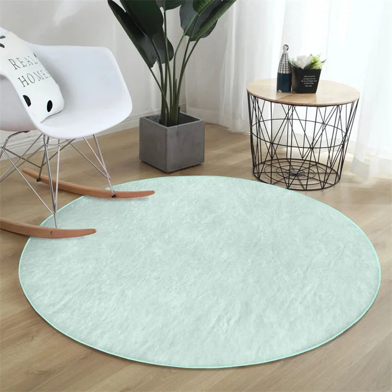

Solid Green Round Rug – Soft Non-Slip Luxury Carpet for Kids’ Room, Living Room & Play Areas