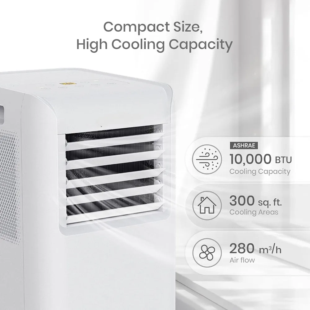 Easy to install, quiet, three in one portable air conditioning, suitable for rooms under 300 square feet