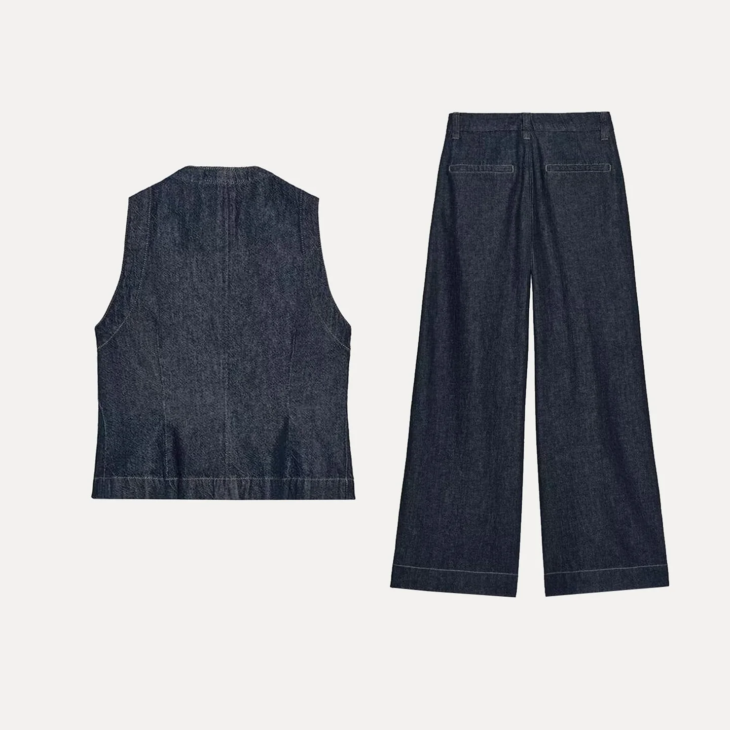 Slim Fit Denim Vest 2025 Autumn New Women's Sle Z 3777225 Jeans 3777223 Casual High Waist mid Stretch Chinese Production