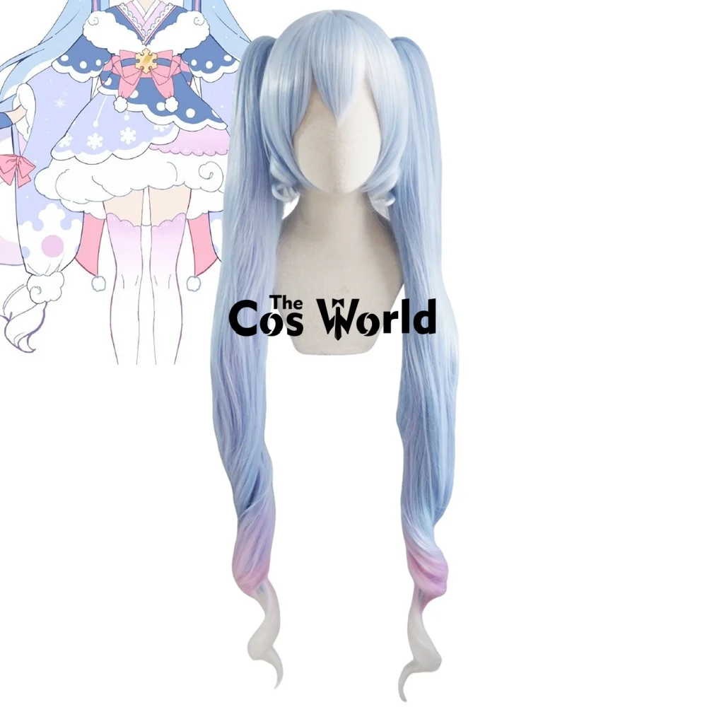 

Miku 2023 Snow 100cm/39inch Long Halloween Anime Cosplay Wigs Fiber Heat Resistant Synthetic Hair + Wig Cap