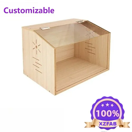 Factory Direct 2026 Modern Solid Wood Rutin Chicken Feeding Box Cage Breeding Culture Box Special Pet Bed Hamster Corluding Chic
