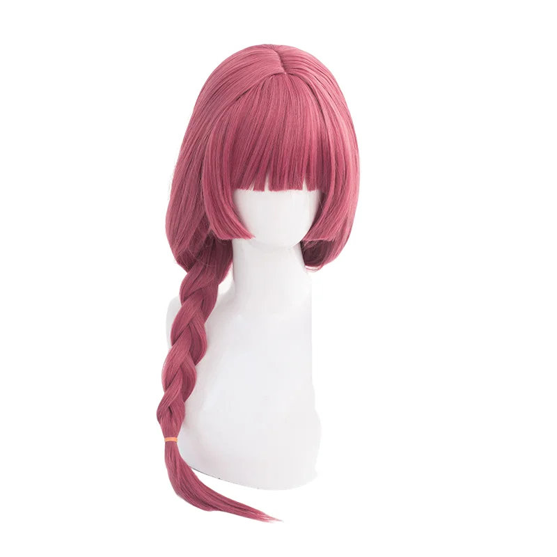 Bocchi The Rock Hiroi Kikuri Cos Wig 70cm Plum Colored Heat-resistant Synthetic Hair Halloween Party Cosplay Anime Wigs+ Wig Cap