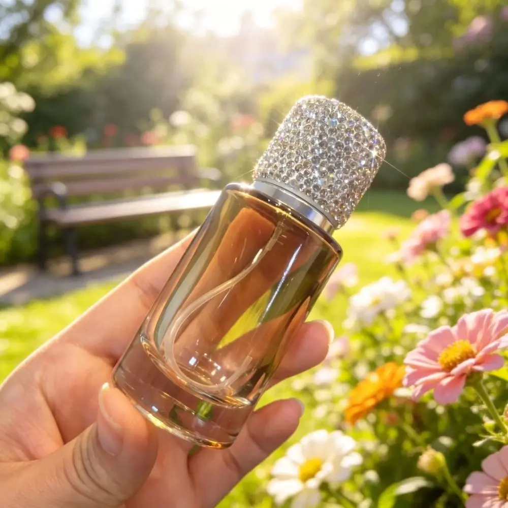 Container 30ML Rhinestone Bottle Creative Empty Refillable Spray Bottle Portable Luxury Glass Atomizer Handicraft