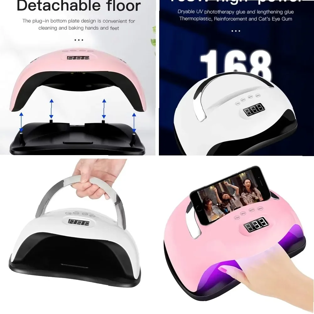 Smart Dual Tech UV/LED Nail Lamp with Auto Sensor, Fast Curing for Gel Polish Salon & Home Use