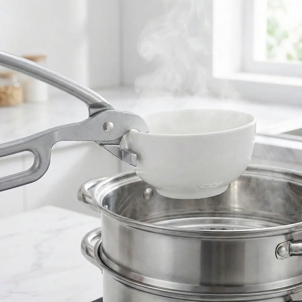 Heavy Duty Pizza Pan Gripper Anti Scratch Anti-Scald Pan Tongs Anti-Skid Aluminum Alloy Baking Tongs Microwave Oven