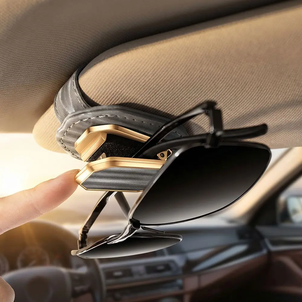 Scratch Resistant Car Eyeglasses Case Shock-proof Anti-Scratch Sun Visor Glasses Clip Space-Saving Protective Box