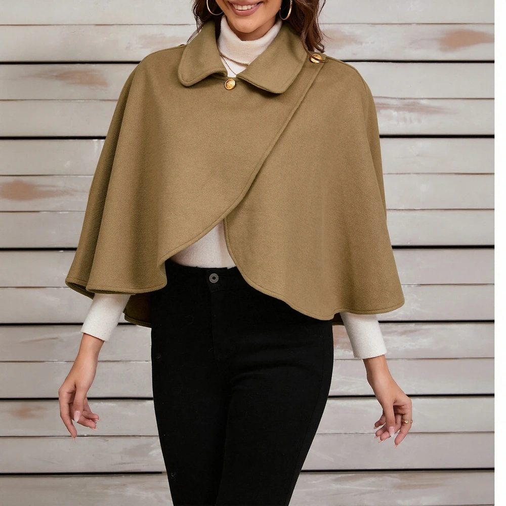 

Женские зимние пальто с длинными рукавами, базовые однотонные пальто с лацканами на пуговицах в офисном женском стиле, на каждый день