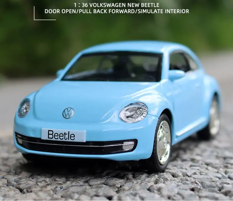 1/36 volkswagen novo besouro sedan carro de brinquedo para