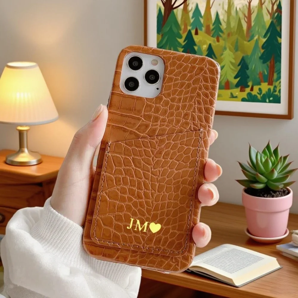 شخصية تقليد التمساح الملمس الذهب رسائل حافظة جلدية آيفون 16 15 14 13 12 11 برو ماكس XR زائد غطاء الهاتف الصلب