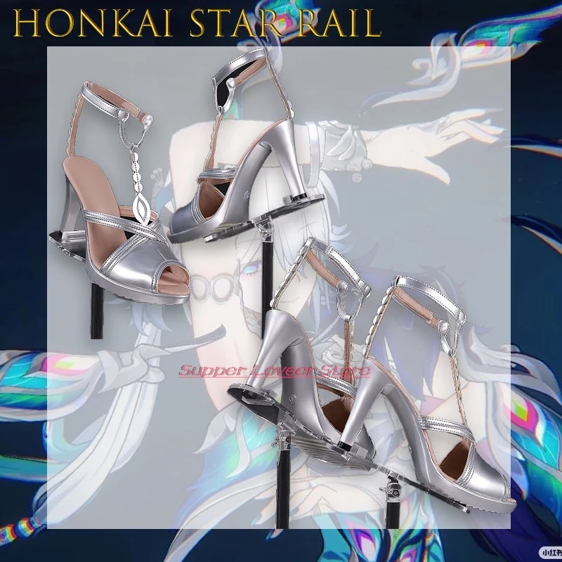 

Светящиеся небесные ботинки Yaoguang из Honkai Star Rail для косплея, с узором «Звездный свет», светоотражающей поверхностью, легкие, с эффектом силуэта