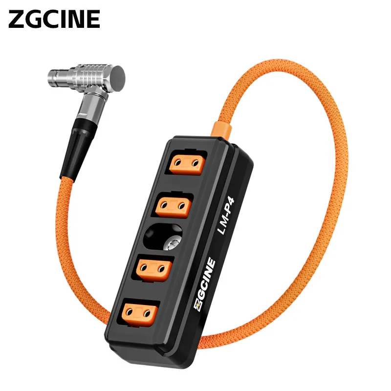 ZGCINE LM-P4 Lemo 2Pin Male to 4 Dtap Port Splitter Adapter