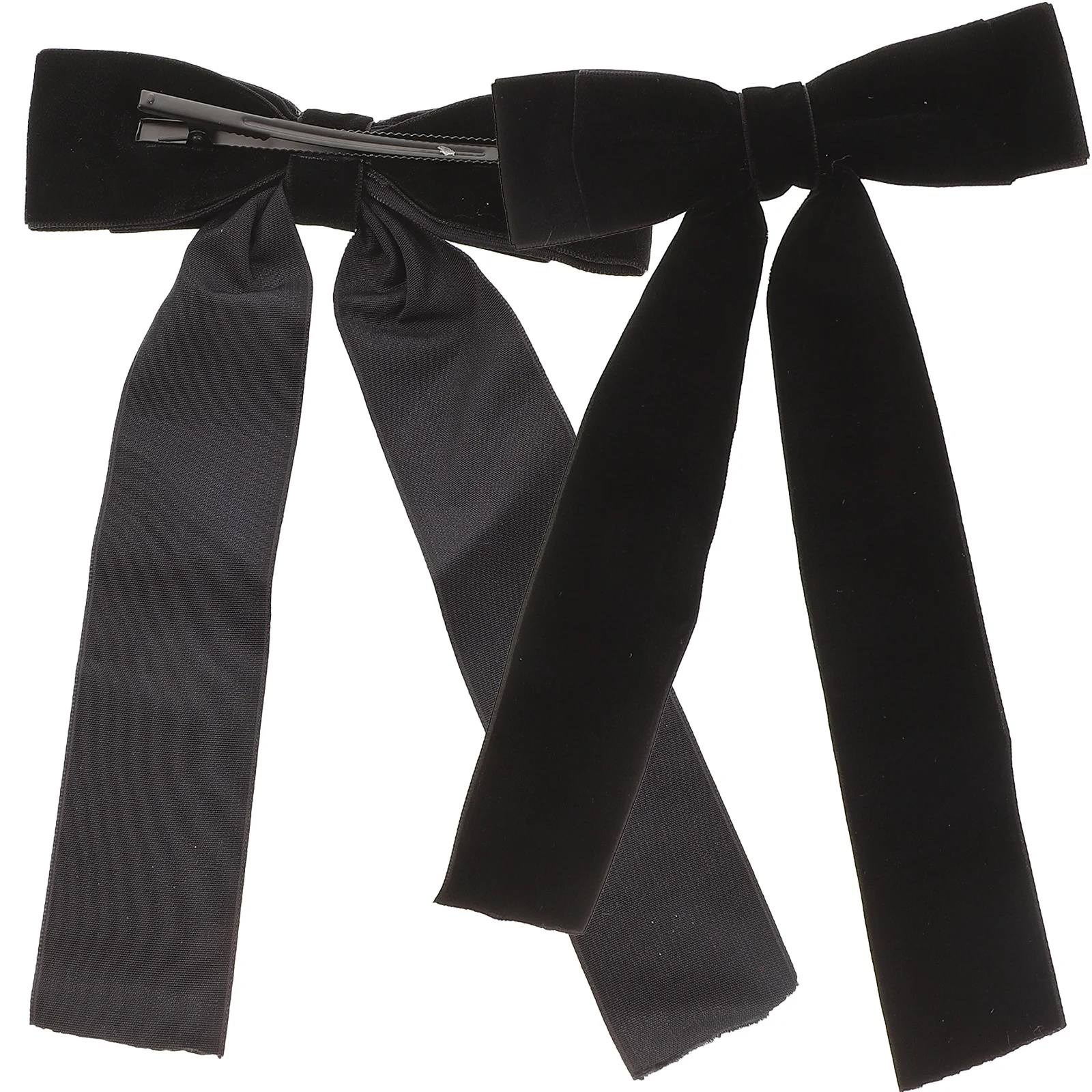 

2 Pcs Bow for Hair Hairpin Bridal Accessories Women Headdress Black Velvet Clip Large Clips