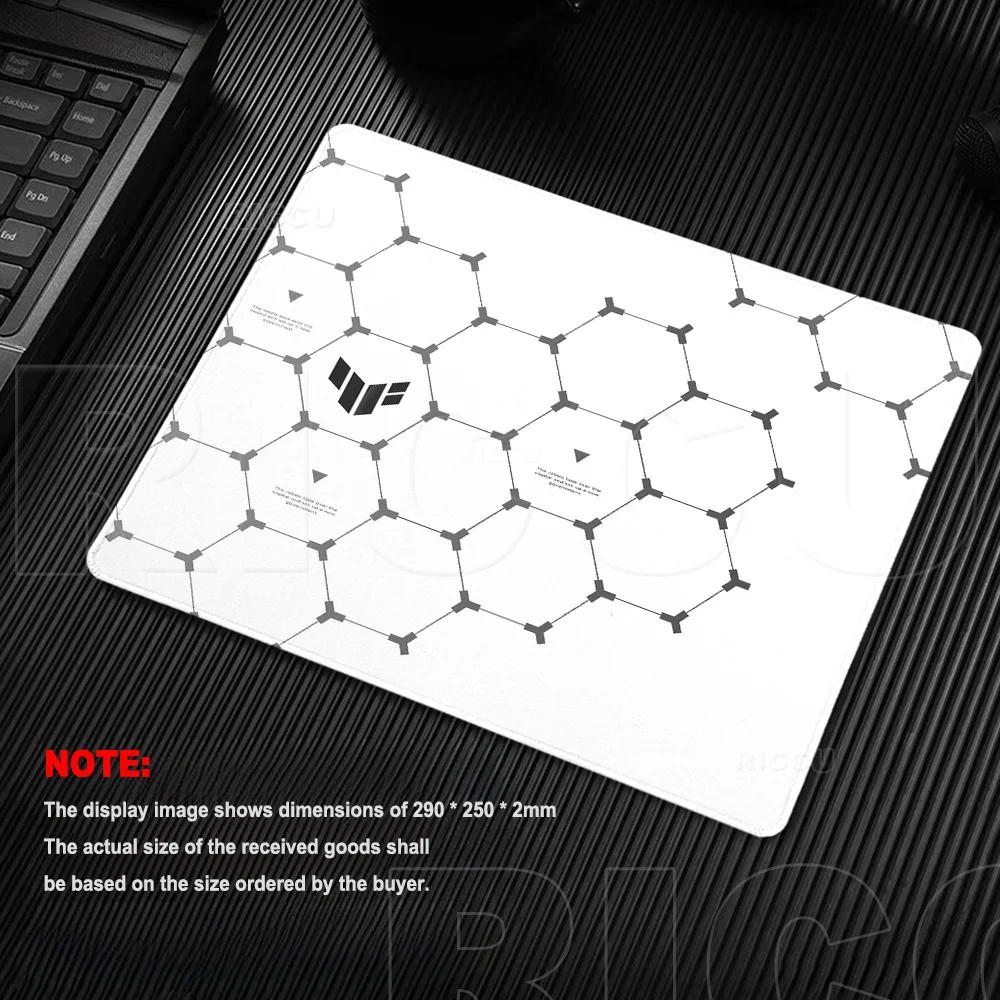 Hexagon TUF Gaming Mouse Pad Rubber Anti Slip Mouse Mats Black &white PC Gamer Home Office Setup Minimalist Desk Mat Accessories