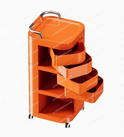 

Trolley Rack Movable Rotating Snack Cosmetics Storage Cabinet Multi-functional Storage Rack Bedroom Bedside Table