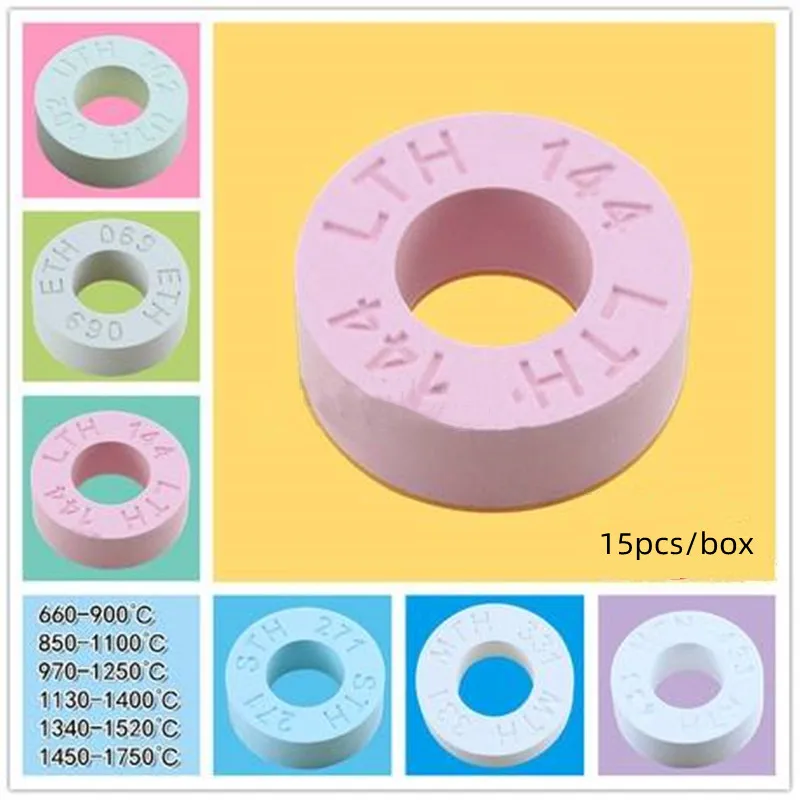 Best Price 15pcs Temperature Calibration Ring Use in Dental Laboratory for Ceramic Firing Furnace Temperature Measuring Tool