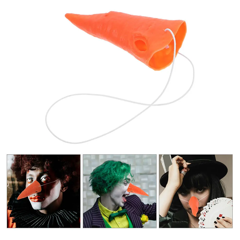 

6Pcs Realistic Carrot Nose Prosthetic Lightweight Fun Nose for Cosplay Snowman Costume Carnival Festive Party Atmosphere Booster