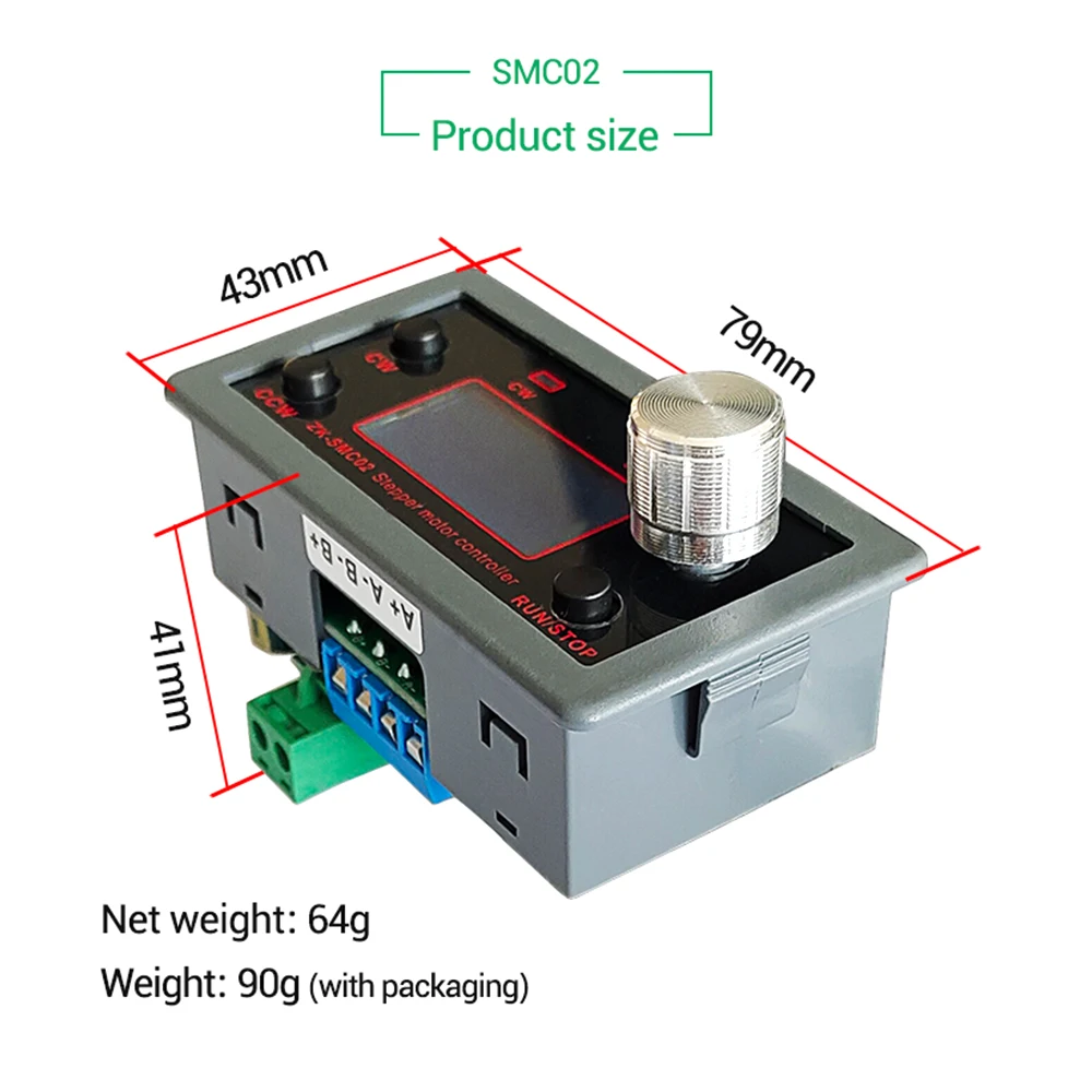 SMC02 Stepper Motor Driver and Controller DC 10-30V 4A Reverse Pulse Speed Control Board Programmable PLC Serial Communication