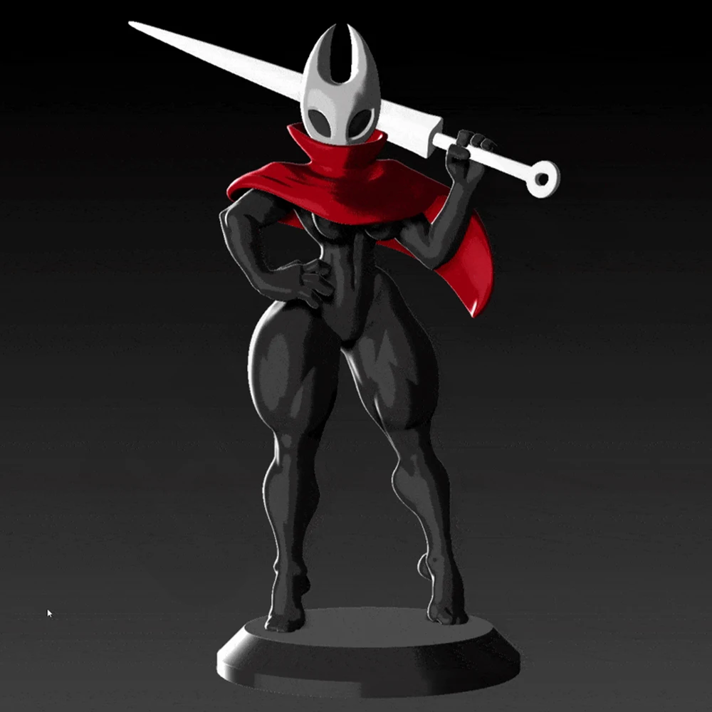 

1/24 Hollow Knight Grey Resin Figurine Toy Unpainted GK Doll Unassembled 3D Print Assembly Miniature Reduction Statue Toy