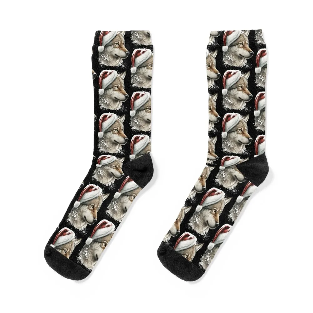 

Christmas wolf Socks men cotton high quality cycling Socks Ladies Men's