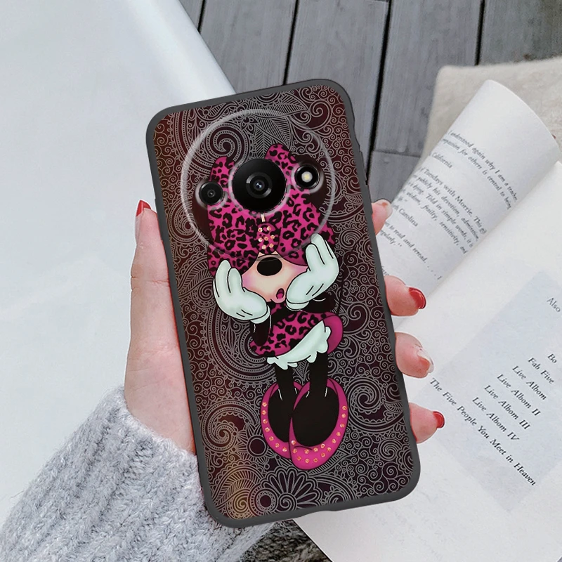 For Redmi A3 Phone Case Mickey Stich Minnie Donald Duck Anime Cover For Redmi A3 Shockproof Protective Silicone Soft Back Shells