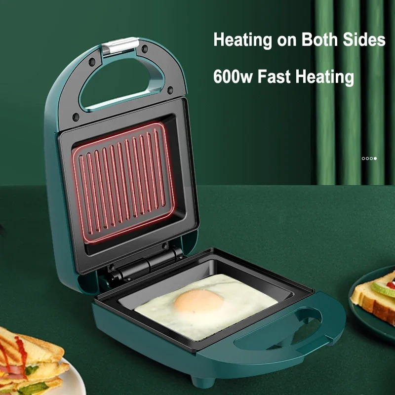 220v Portable Electric Sandwich Machine Household Non-stick Breakfast Machine Multi-functional Waffle Bread Bread Driver