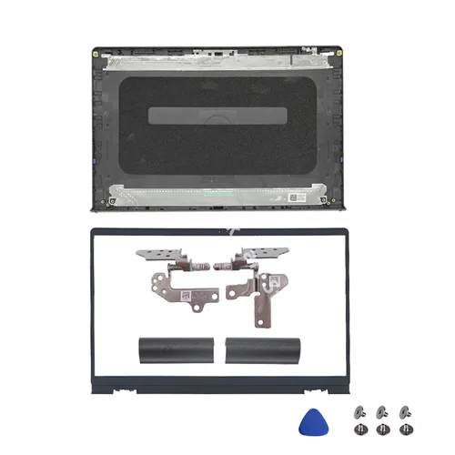 Imagen 2 del producto Cubierta trasera LCD para Inspiron 15 3510 3511 3515 3520 3521 3525 plata 0DDM9D negro 00WPN8 gris 0T4MT1 reparación de bisagras de bisel de 15,6 pulgadas