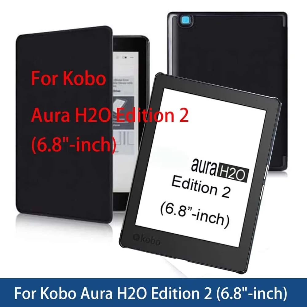 Etui do czytnika elektronicznego Kobo Aura H2O Edition 2 (6,8 cala), model N867, z funkcją automatycznego włączania/wyłączania ekranu za pomocą magnesu, pokrowiec H2O Smart Cover.