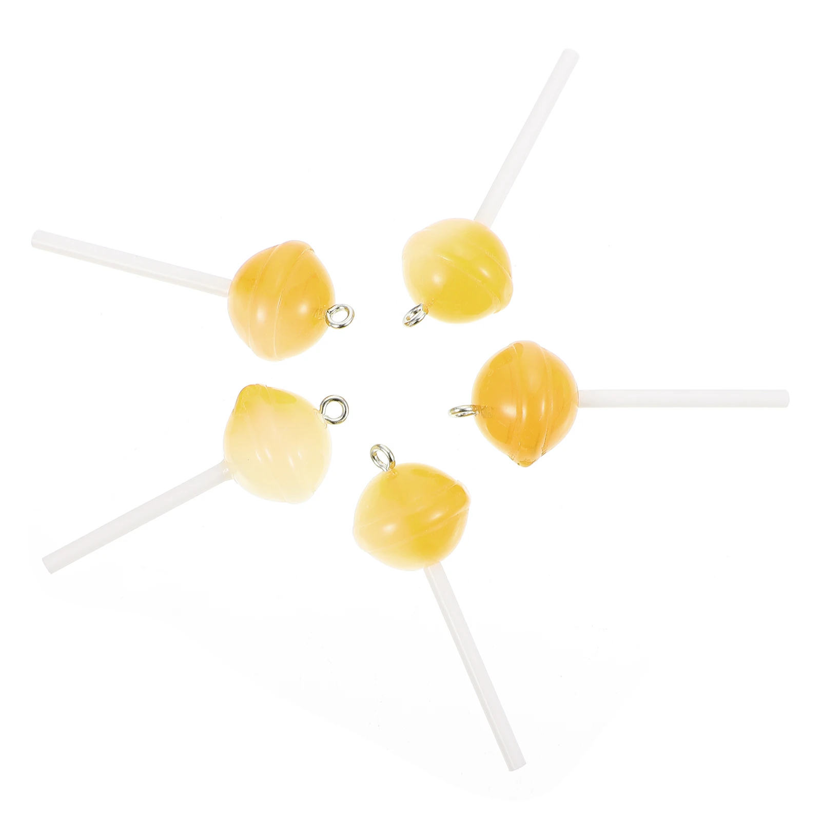 

30 Pcs Colored Lollipop Earrings Key Chain Pendant Keychain Pendants Bead Resin