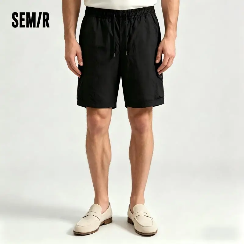 

Semir черные рабочие шорты мужские 2025 новые летние свободные спортивные прямые брюки средней длины впитывающие влагу для повседневной носки