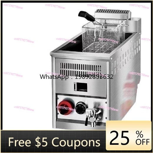 HH Commercial Stall Gas  Control Fryer Single Cylinder Fried String Gas Fryer with Automatic Constant Temperature