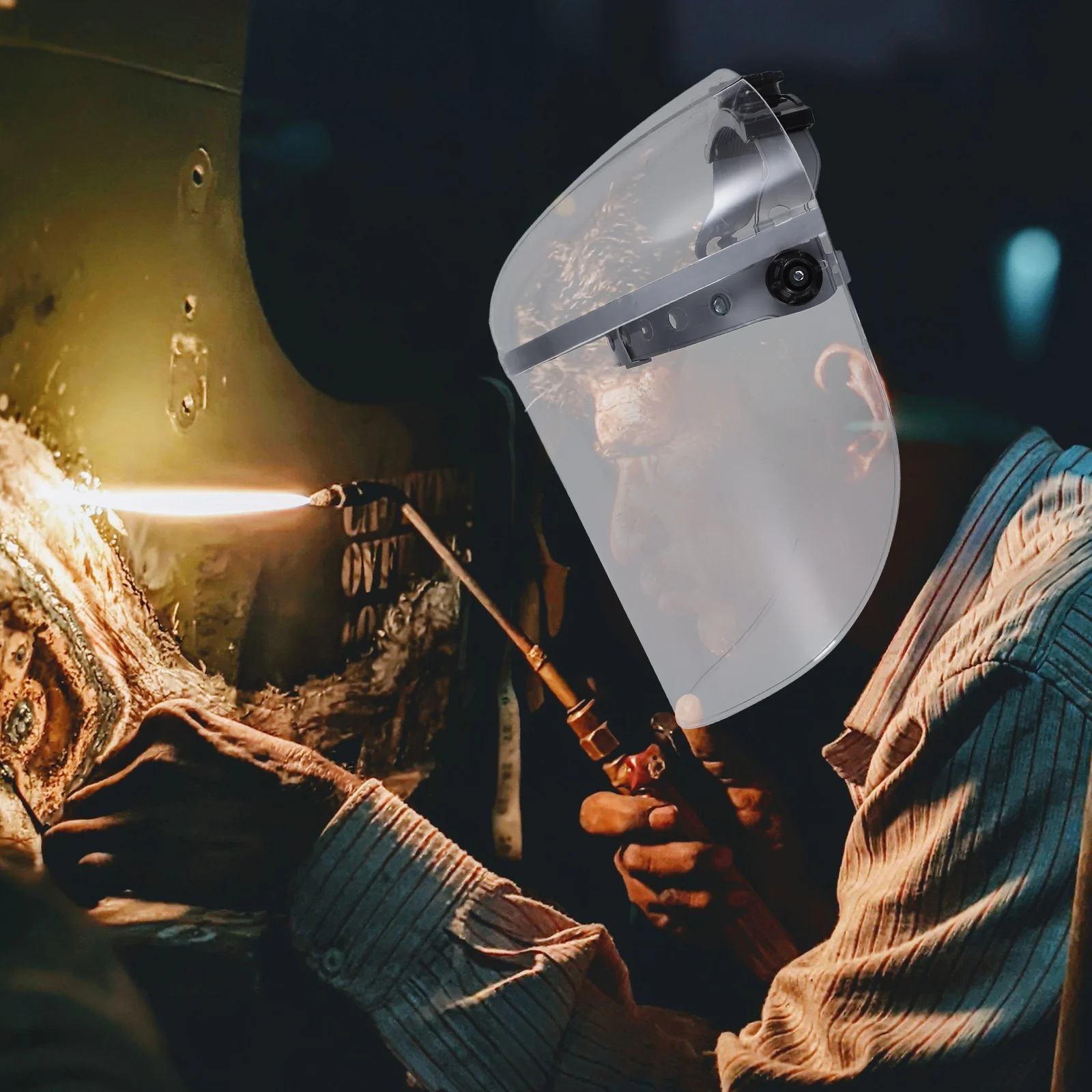 Deflettore protettivo trasparente in PMMA leggero con goccioline resistenti all'olio per cucinare, lavorare, camminare, correre