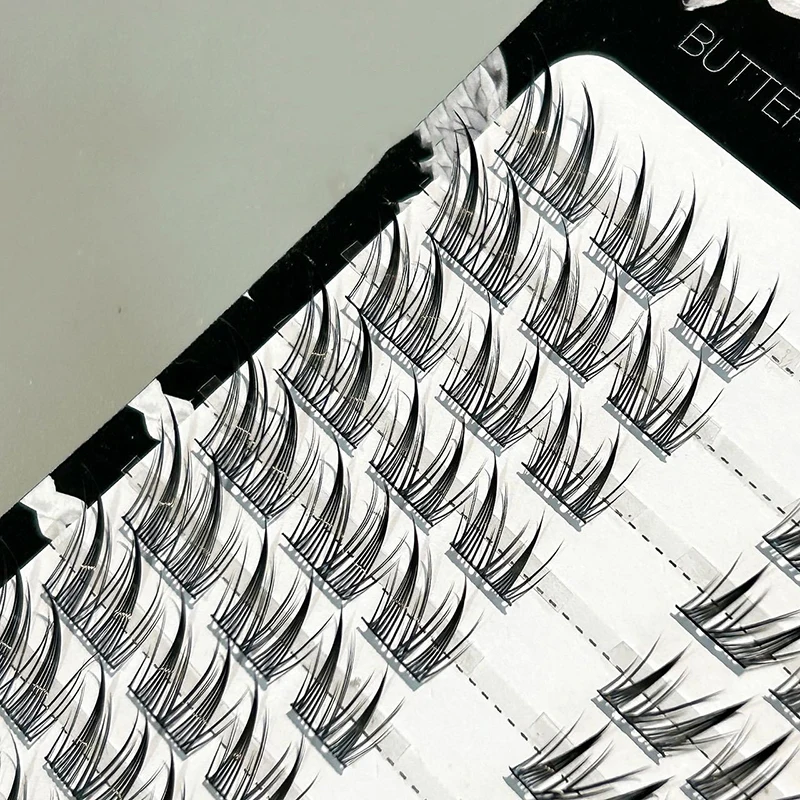

【WHB】Diy Individual Cluster Lashes Winged False Eyelash Extensions Thin Band Wispy Lash Self Sticking Eyelashes Lash Supplies