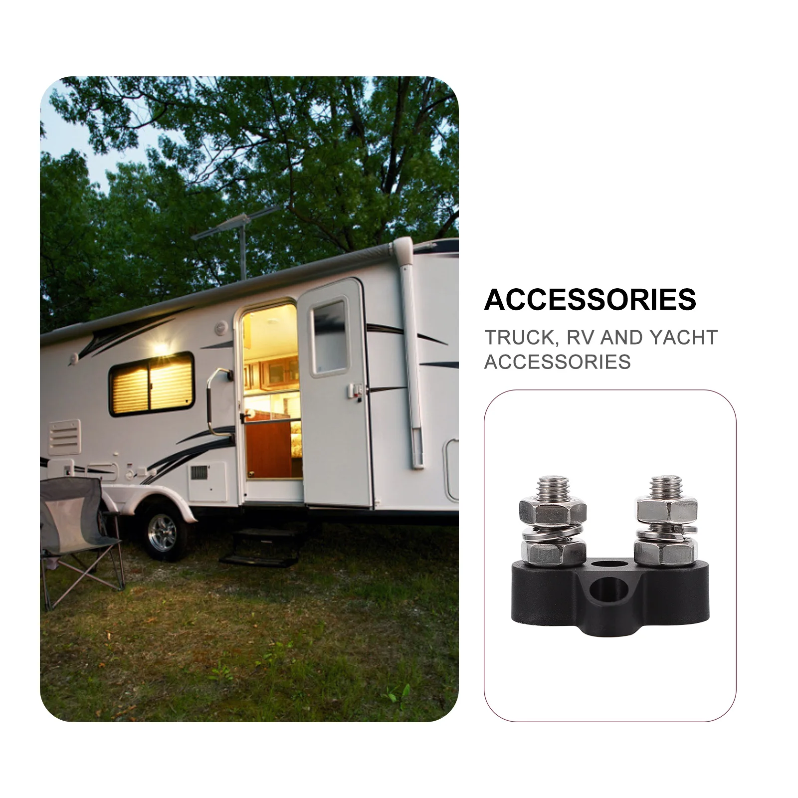 

Double-End Stud Heavy Duty Bus Bar Terminal Durable Junction Cable Connector for Car Boat Motorbike Distribution