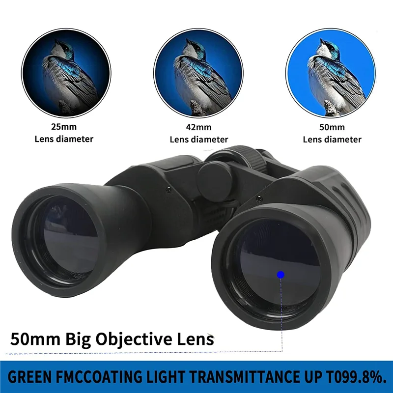 Powerful Telescope 20X50 Professional Night Vision Binoculars Waterproof Binoculars for Bird Watching Hunting Travel