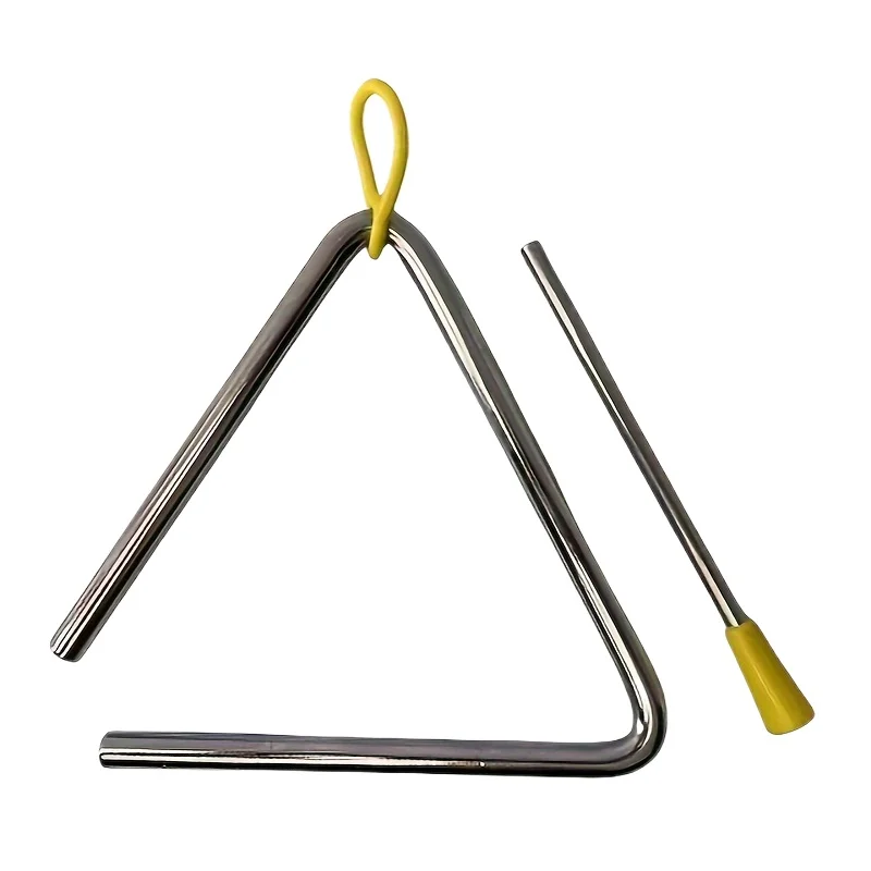 Instrument triangulaire en fer, cloche triangulaire en acier inoxydable, Instrument de musique à Percussion pour l'enseignement du Puzzle de frappe 1 pièce