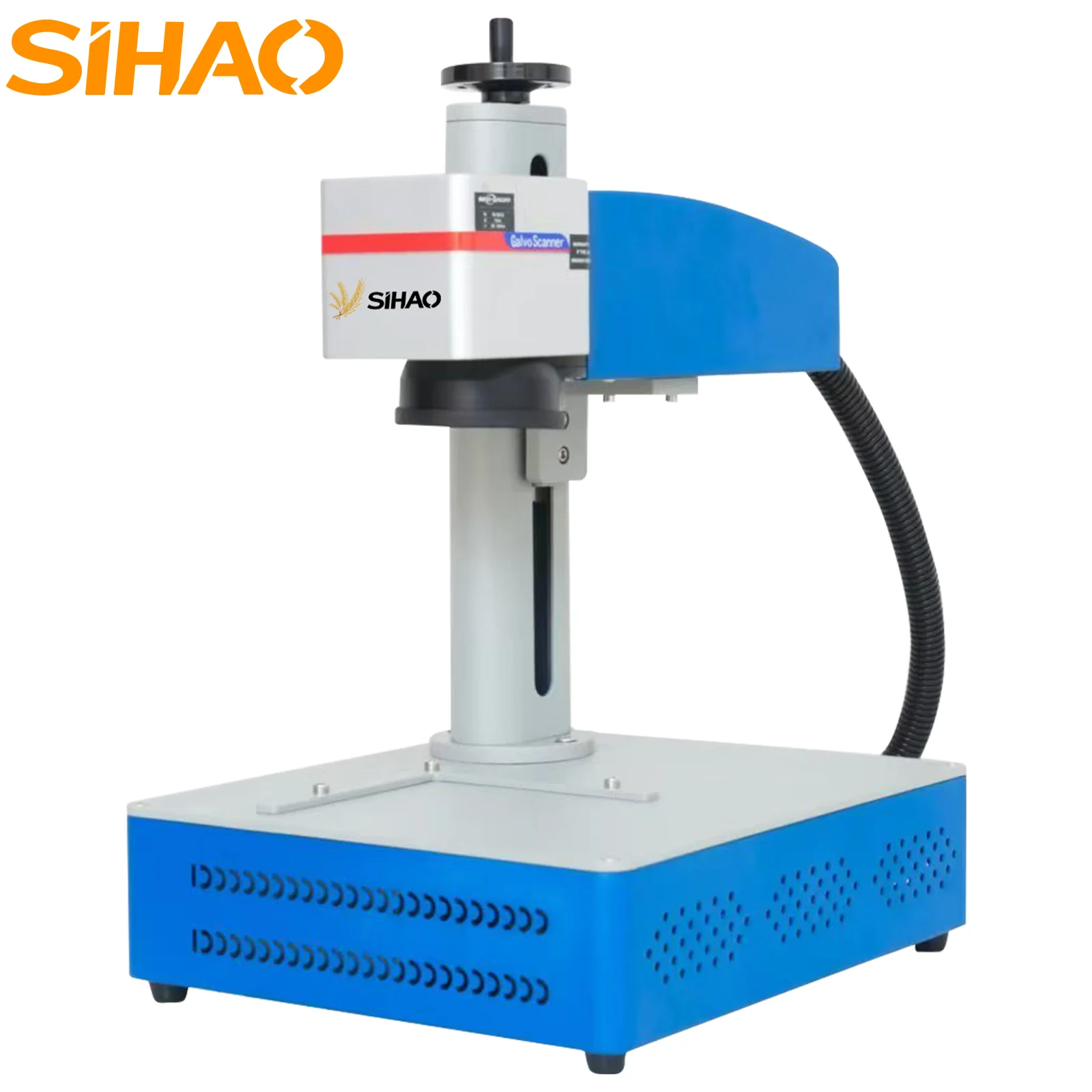 SIHAO 20W 30W 50W Fiber Laser Marking Machine Laser Engraving Cutting Engrave for Metal Logo with Rotary Axis