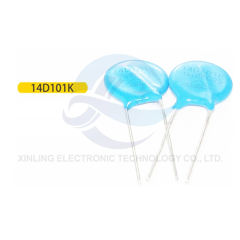 10pcs ZOV varistor 14D101K 14d-101k voltage 100V 14D 101K inline varistor